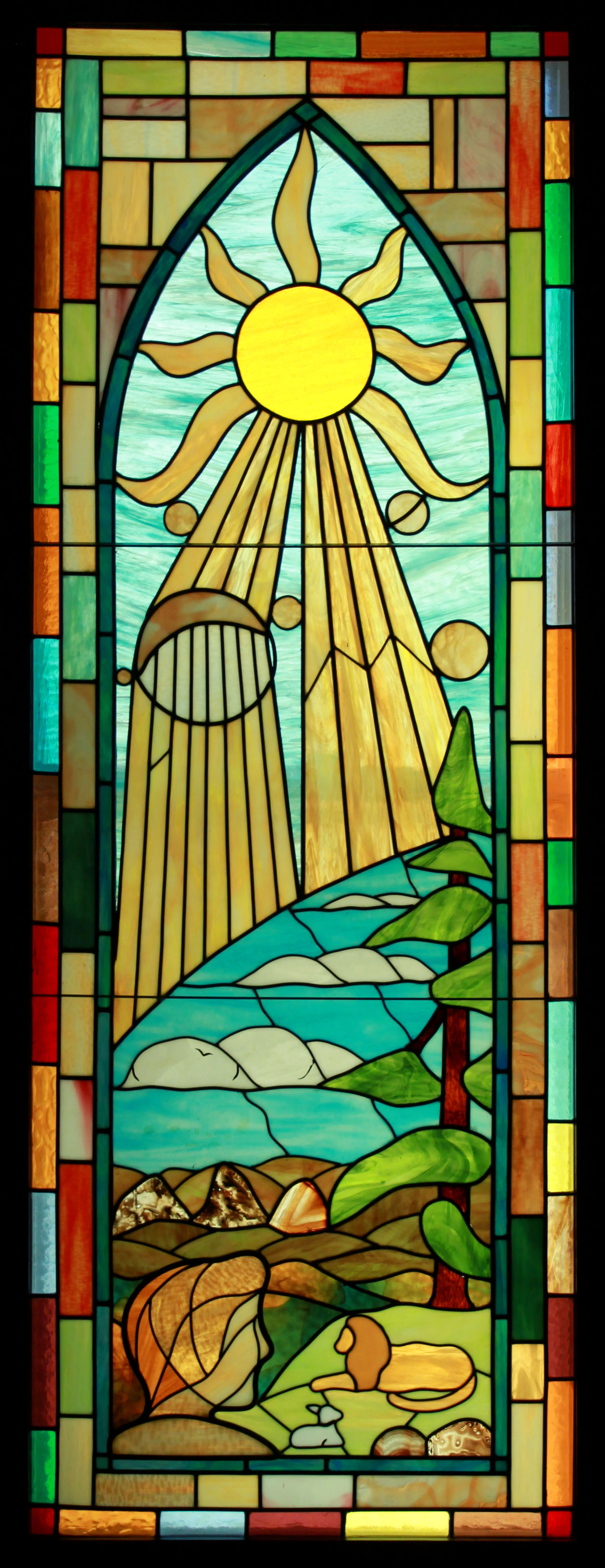 creation window stained glass