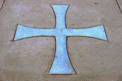 sidewalk cross memorial