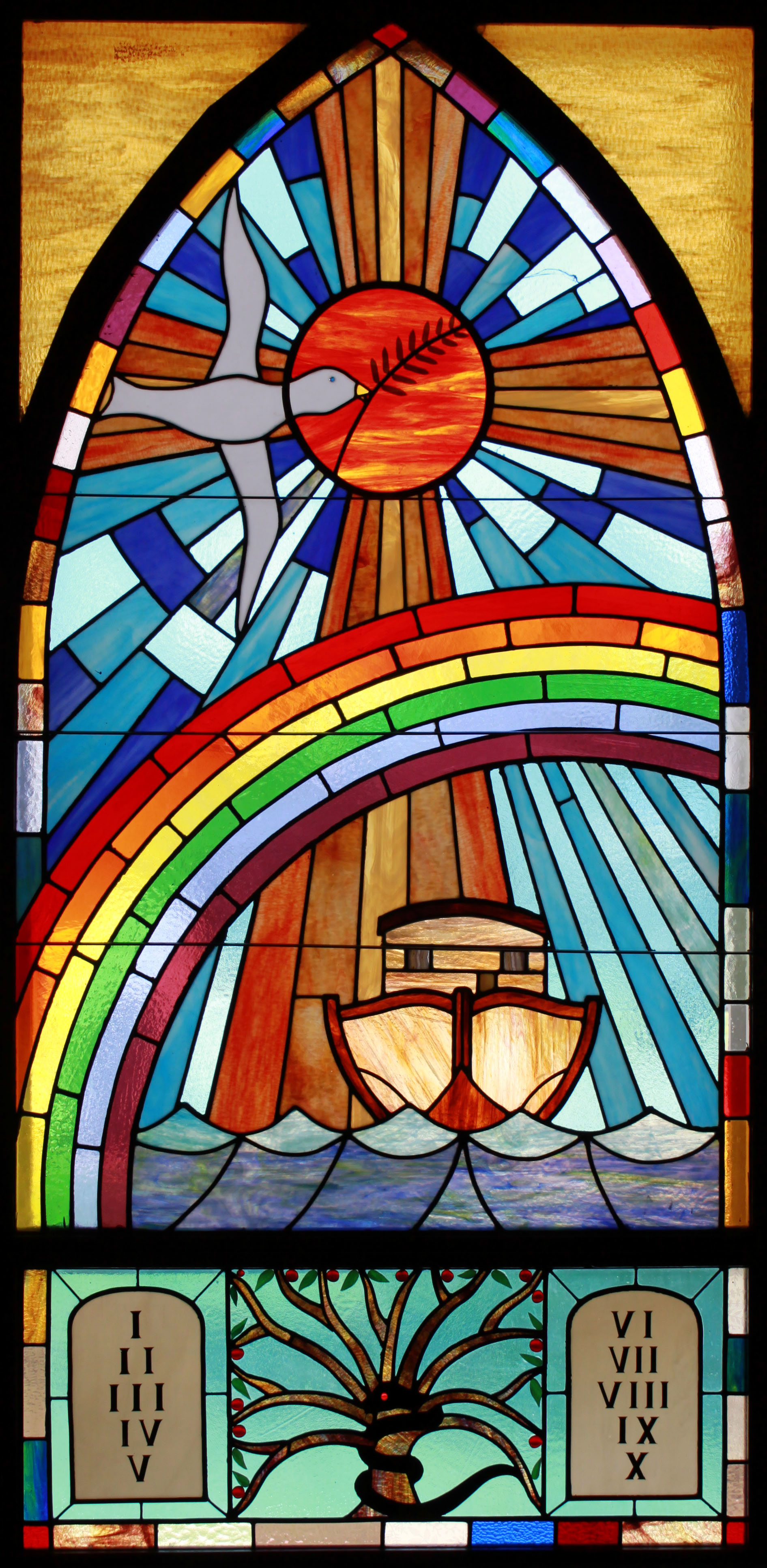 old testament window stained glass
