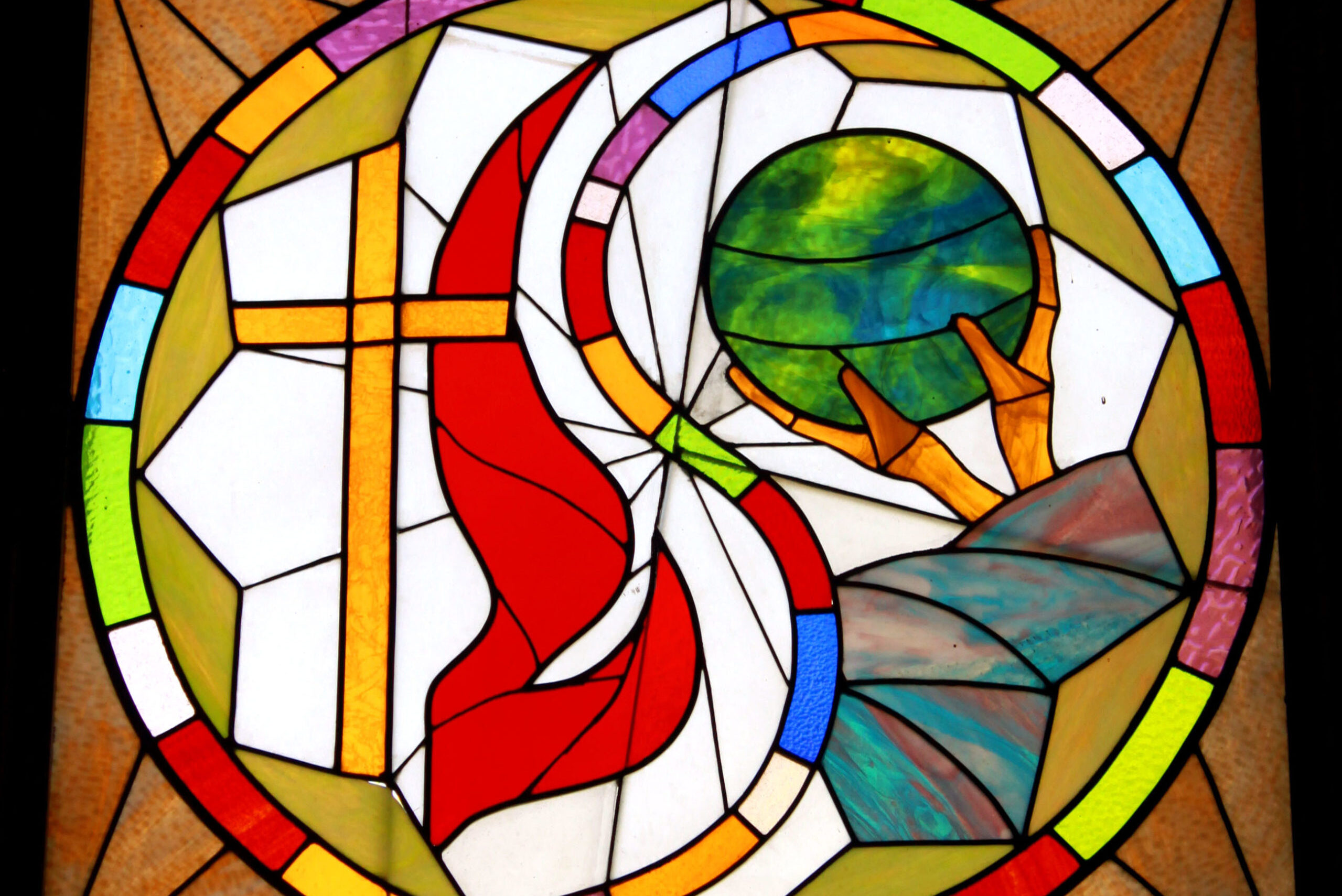 Circle of Eternity stained glass