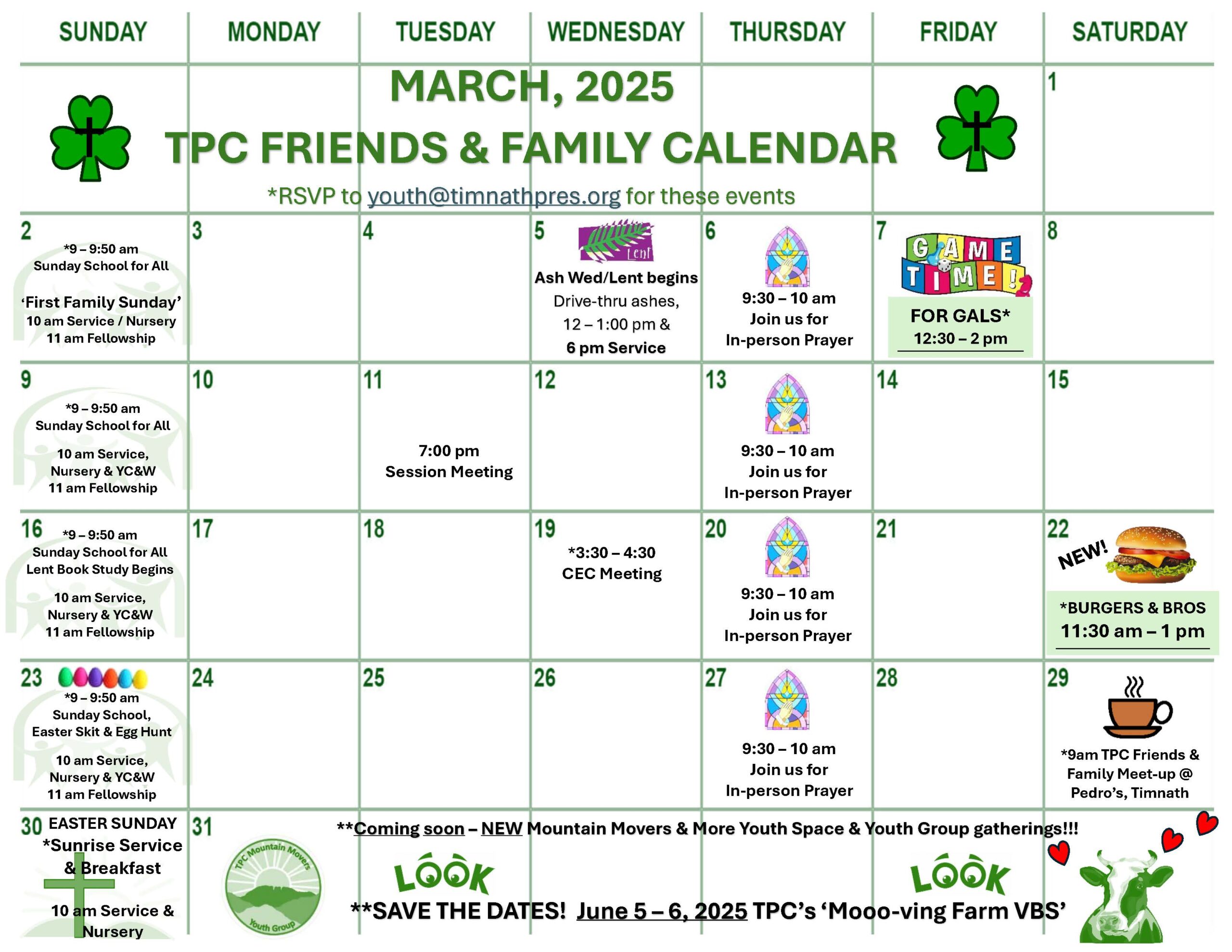 timnath presbyterian church march events